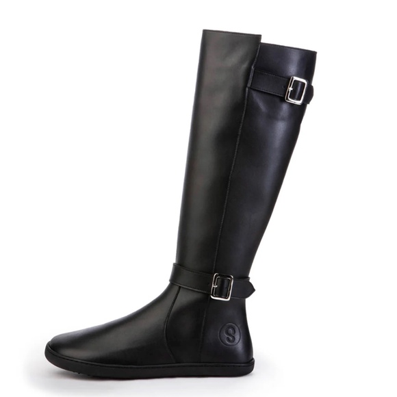 SHAPEN GLAM LEATHER BAREFOOT RIDING BOOT 8 - Picture 1 of 9